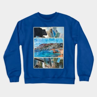 Greetings from Monterosso al Mare in Cinque Terre Vintage style retro souvenir Crewneck Sweatshirt